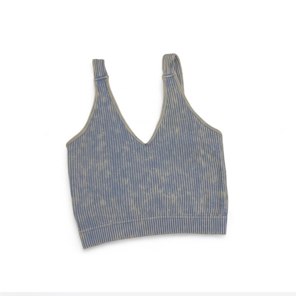 Zenana Outfitters Light Blue V-Neck Top